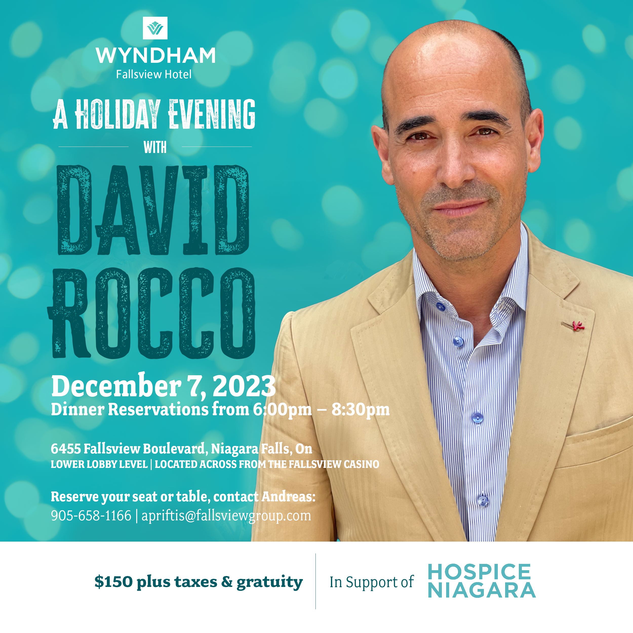 A Holiday Evening With David Rocco - December 7th, 2023